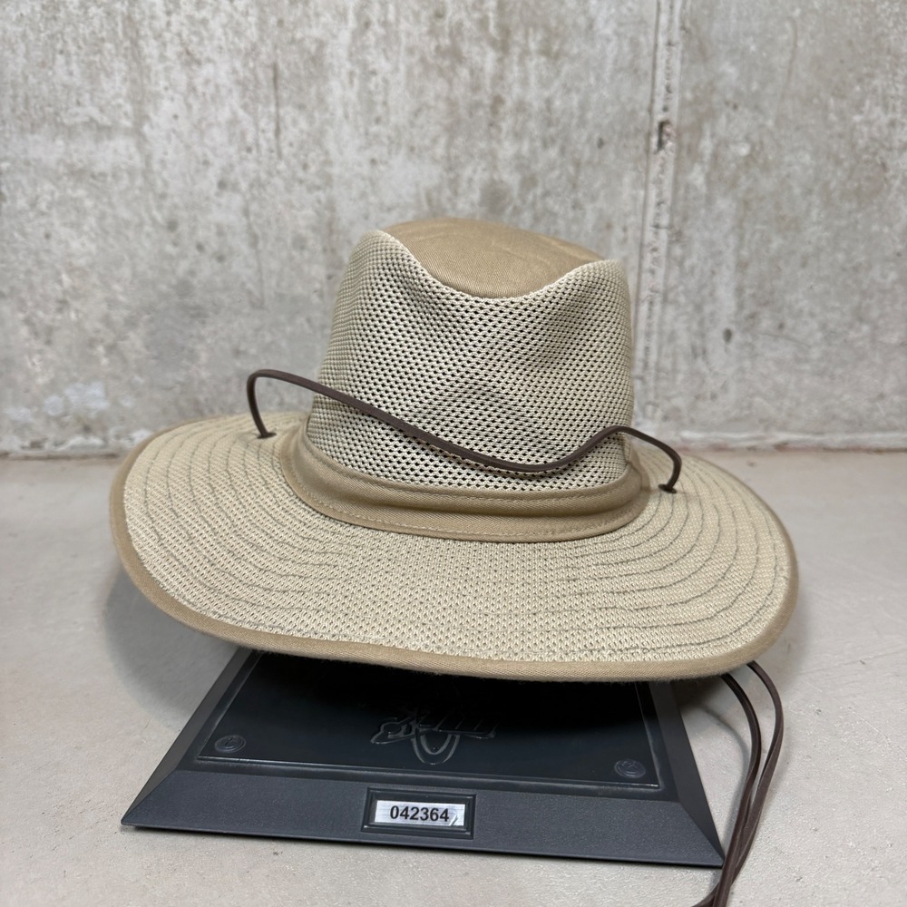 Henschel Hat Co Aussie Breezer Mesh safari Sun Hat Tan Khaki fishing XL Mens